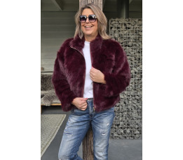 FAUX FUR JASJE burgundy